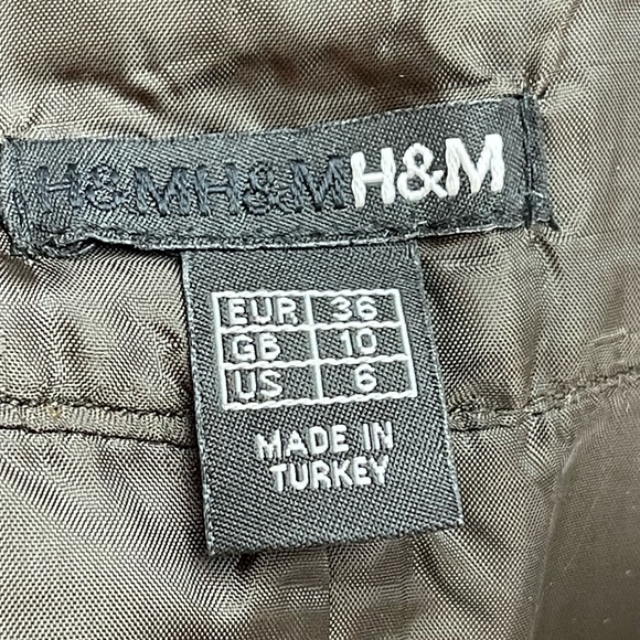 H&M brown tweed mini skirt size 6 - Picture 6 of 7